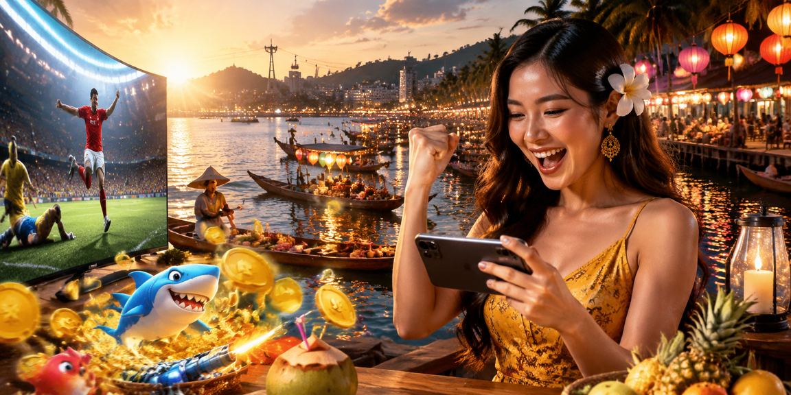 Người dùng đăng nhập casino trên điện thoại tại bãi biển Phú Quốc