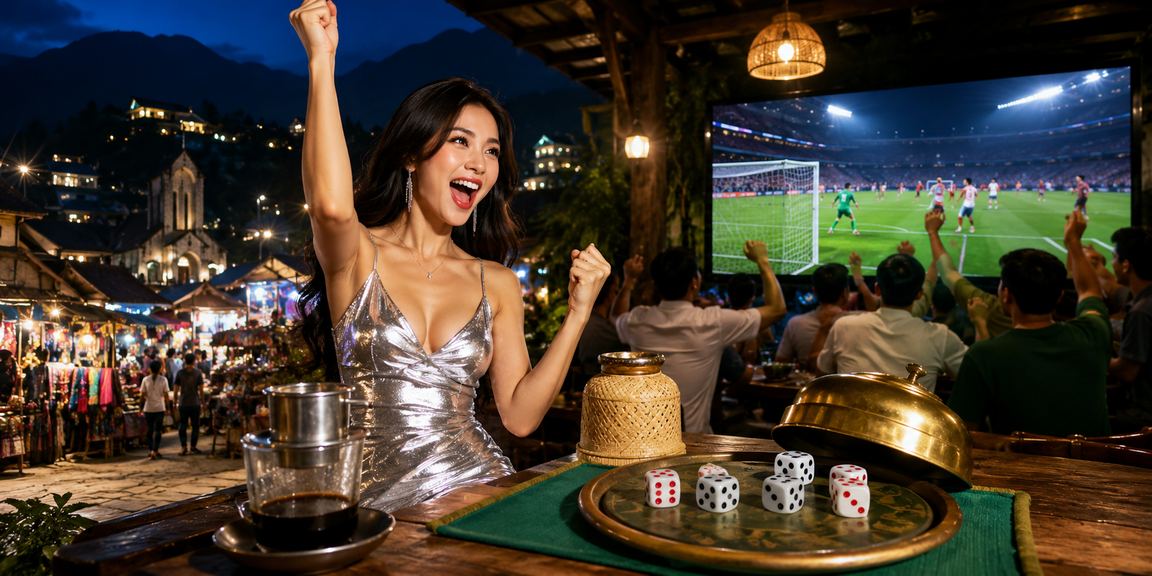 Người chơi tài xỉu xúc xắc tại Sapa trong không gian cà phê ấm cúng